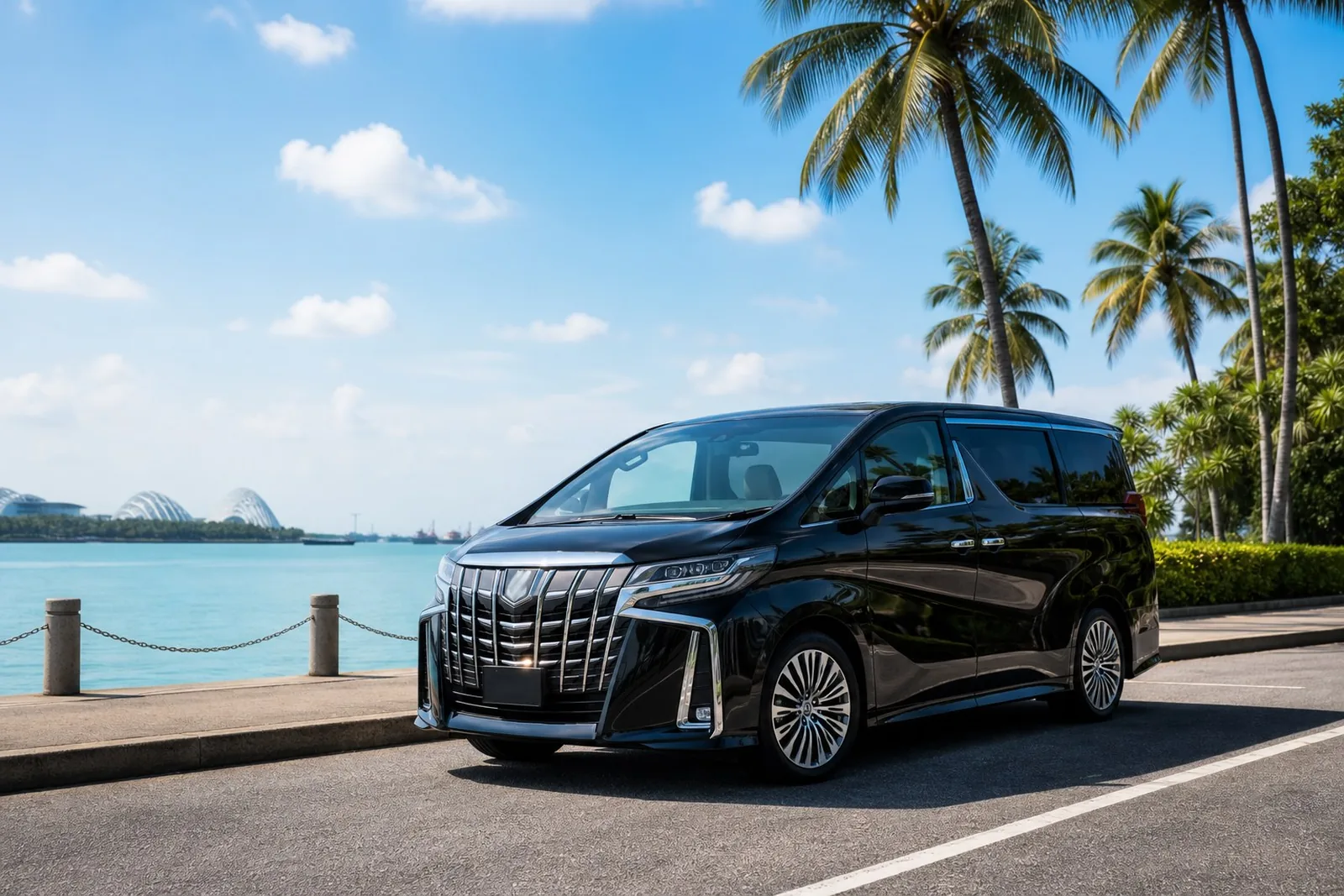 丰田埃尔法豪华 MPV 新加坡包车,适合 4–6 人家庭